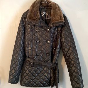 Guess Women’s Quilt Brown Jacket